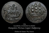 1796 Halfpenny Hampshire Portsea Conder Halfpenny D&H 79a Raw