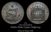 1795 Halfpenny Dublin Parker Conder Halfpenny D&H 352b Raw