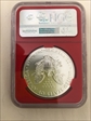 2016 $1 Burnished Silver Eagle 30th Anniversary Lettered Edge MS70
