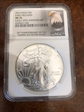2016 $1 Silver Eagle  30th Anniversary Eagle Mountain Picture Frame MS70