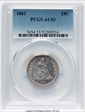 1861 25C AU53