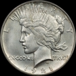 1921 $1 High Relief, Peace MS64