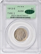 1913-S 5C Type 2 AU58