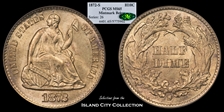 1872-S H10C Mintmark Below Bow MS65