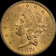 1874 $20 AU55
