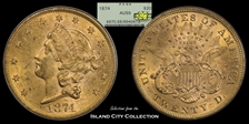 1874 $20 AU55