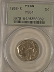 1936-S 5C MS64