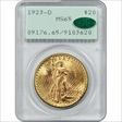 1923-D $20 MS65