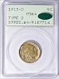 1913-D 5C Type 2 MS64