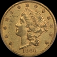 1860 $20 AU55