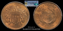 1864 2C Large Motto MS66+ RB