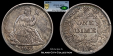 1838-O 10C AU58