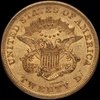 1855 $20 AU50