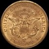 1858-S $20 AU55