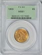 1900 $5 MS61