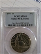 1986-D 50C Statue Of Liberty MS69