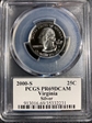 2000-S 25C Virginia Silver PR69DCAM