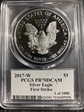 2017-W $1 Silver Eagle First Strike 1 of 1000 Black Freedom T. Cleveland PR70DCAM