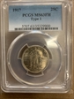 1917 25C Type 1 MS63FH