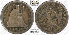 1853-O 25C Arrows and Rays G6