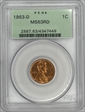 1963-D 1C MS63RD