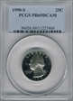 1990-S 25C PR69DCAM