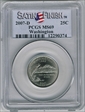 2007-D 25C Washington Satin Finish SP69