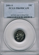 2001-S 10C PR69DCAM