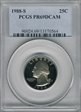 1988-S 25C PR69DCAM