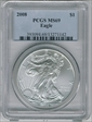 2008 $1 Silver Eagle MS69