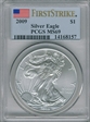 2009 $1 Silver Eagle First Strike MS69