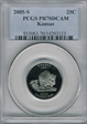 2005-S 25C Kansas PR70DCAM