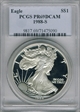 1988-S $1 Silver Eagle PR69DCAM