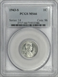 1943-S 1C MS66