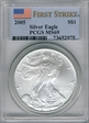 2005 $1 Silver Eagle First Strike MS69