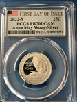 2022-S 25C Anna May Wong-Silver First Day of Issue PR70DCAM