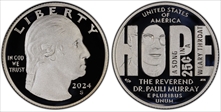 2024-S 25C Rev. Dr. Pauli Murray Silver First Strike PR70DCAM