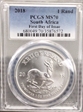2018 1 Rand Krugerrand Silver First Day of Issue MS70