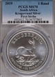 2019 1 Rand Krugerrand Silver First Strike MS70