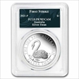 2021-P $1 Silver Swan P5 First Strike PR70DCAM