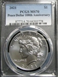 2021 $1 Peace Dollar 100th Anniversary MS70