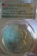 2021-O Privy $1 Morgan Dollar 100th Anniversary First Day of Issue MS70