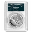 2022-P $1 Silver Swan First Day of Issue MS70