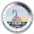 2023-P $1 Silver Swan Colorized First Day of Issue MS70