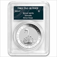 2023-P $1 Silver Swan First Day of Issue MS70