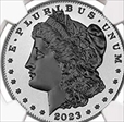 2023-S $1 Morgan Dollar Rev PR  Two-Coin Reverse Proof Set First Day of Issue PR70