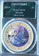 2024-P125 $1 Silver Swan Colorized First Strike MS70
