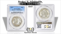 1947 50C Booker T. Washington MS66