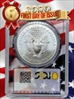 2020 $1 Silver Eagle First Day of Issue Picture Frame Flag MS70