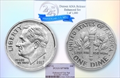 2017-S 10C Enhanced Unc Set FDI Denver 1 of 1000 SP70FB